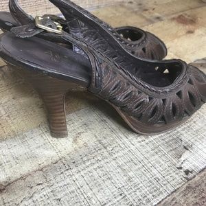 Angels 4 Ever slingback heels size 7.5 M brown